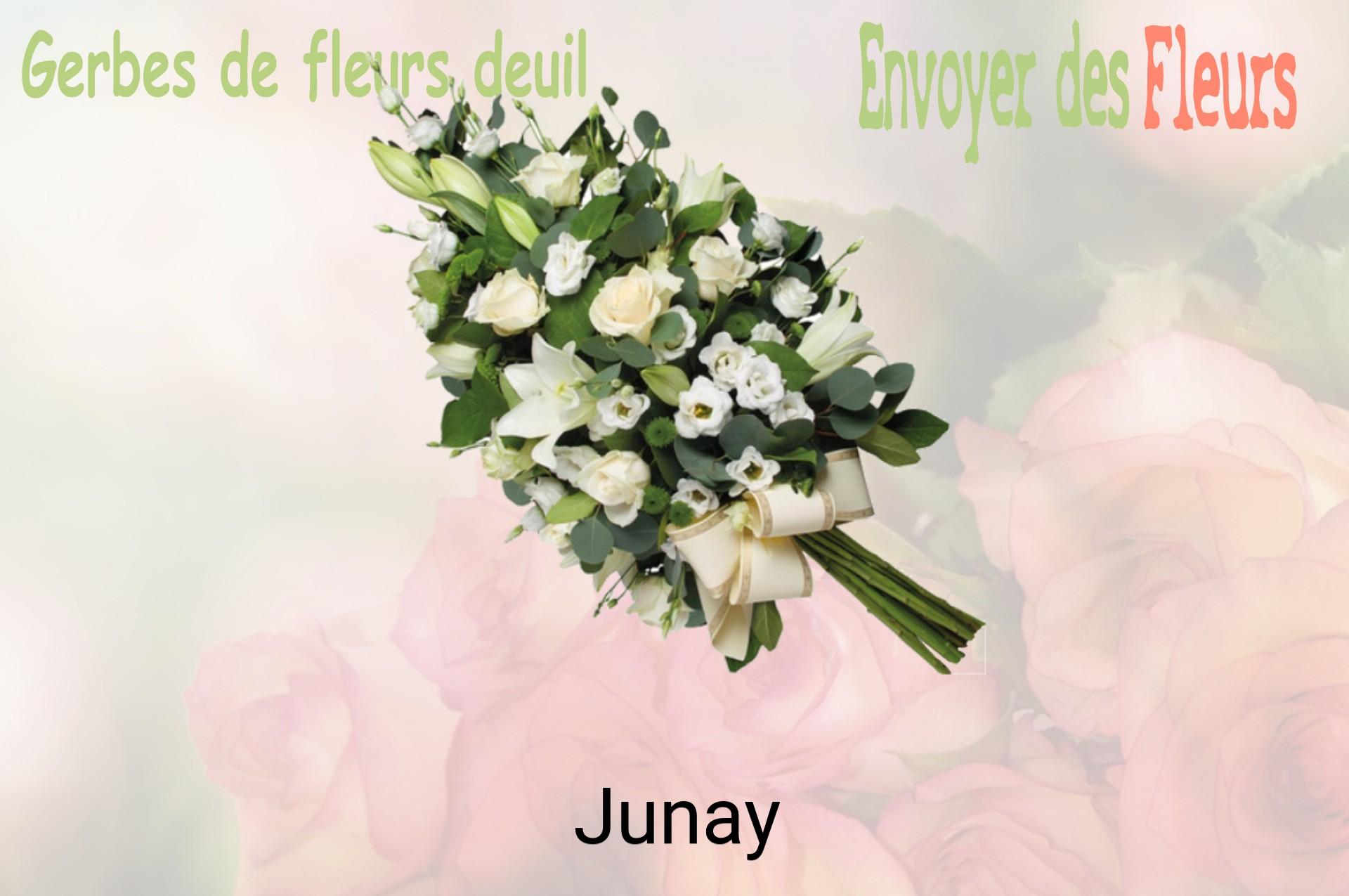 Gerbe de fleurs de deuil livrée à Junay